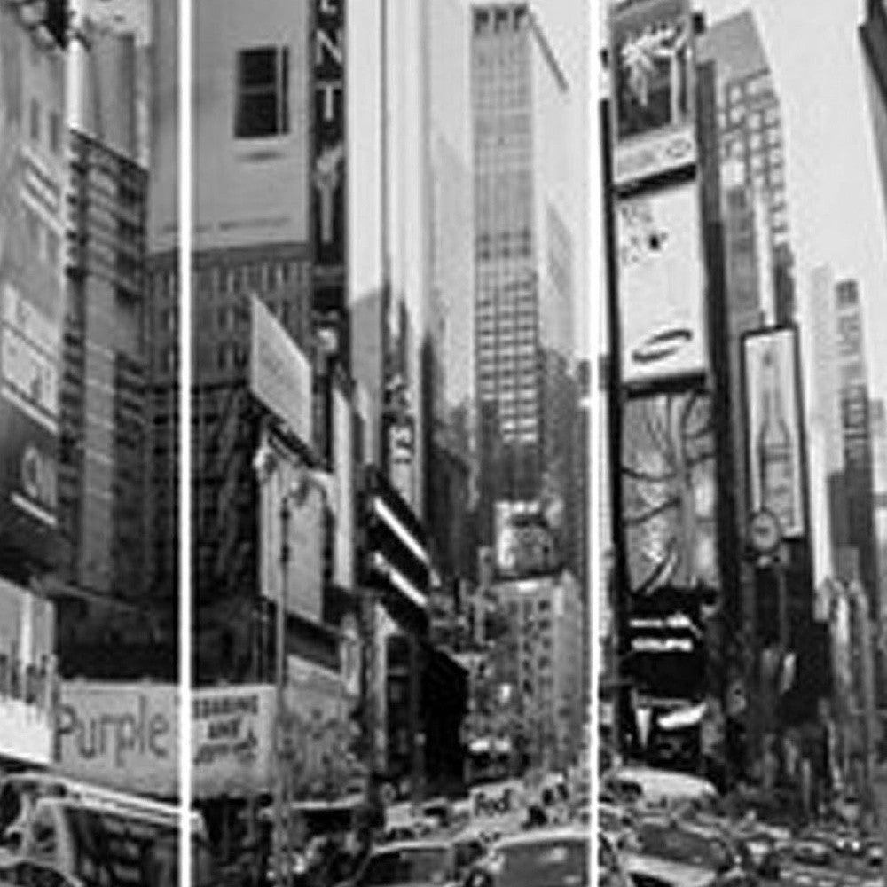 48 X 72 Multi Color Wood Canvas New York City Screen