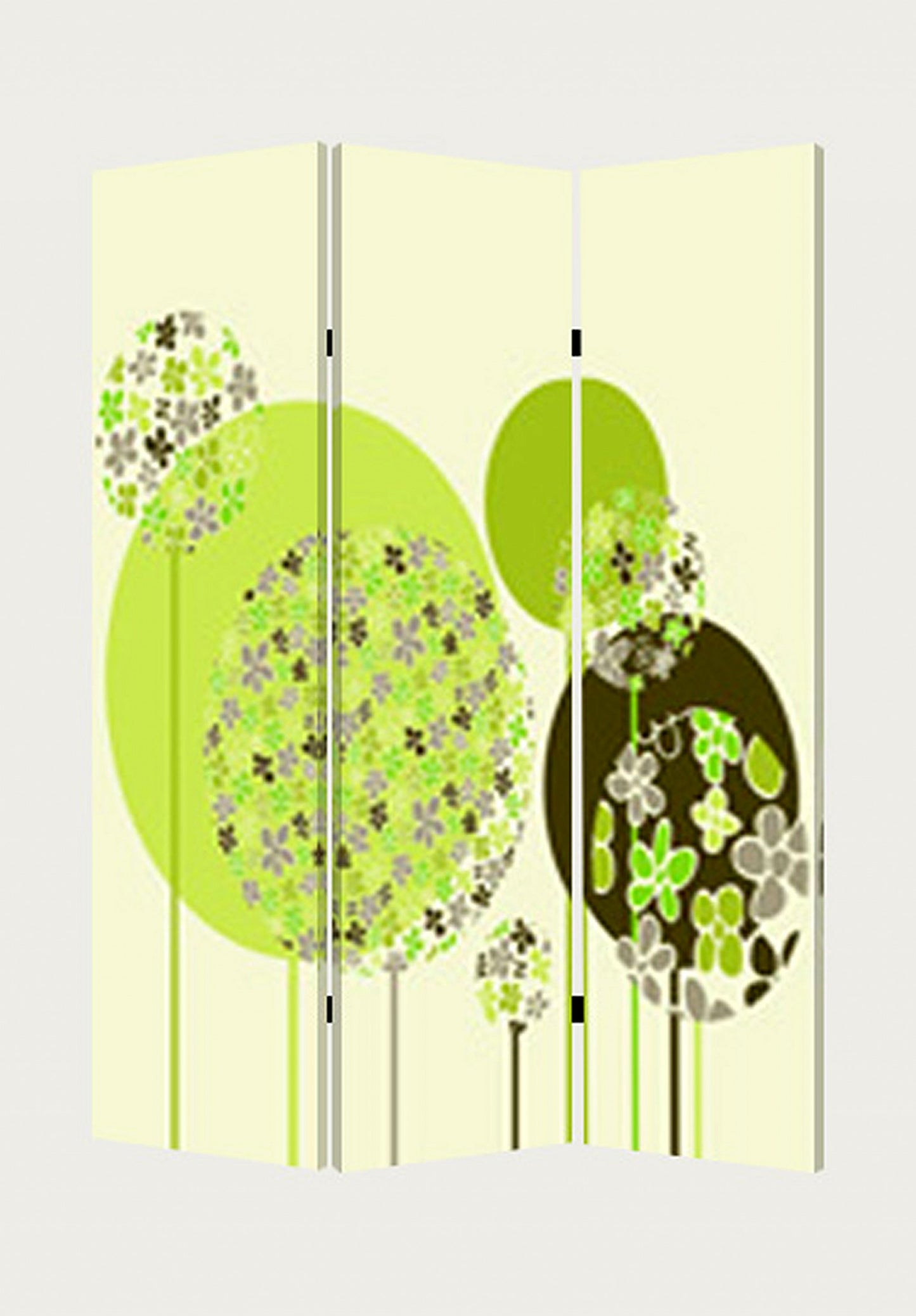 48 X 72 Multi Color Wood Canvas Floral Buds Screen