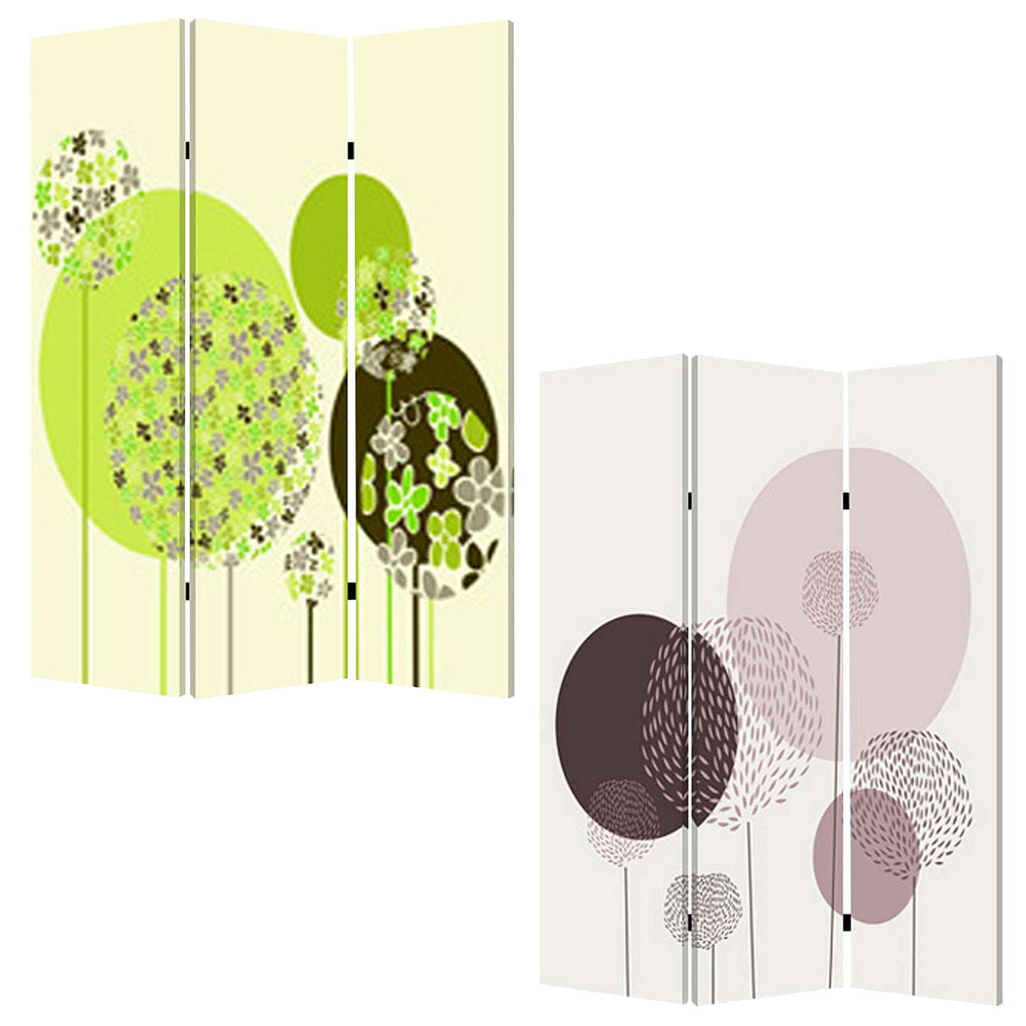 48 X 72 Multi Color Wood Canvas Floral Buds Screen