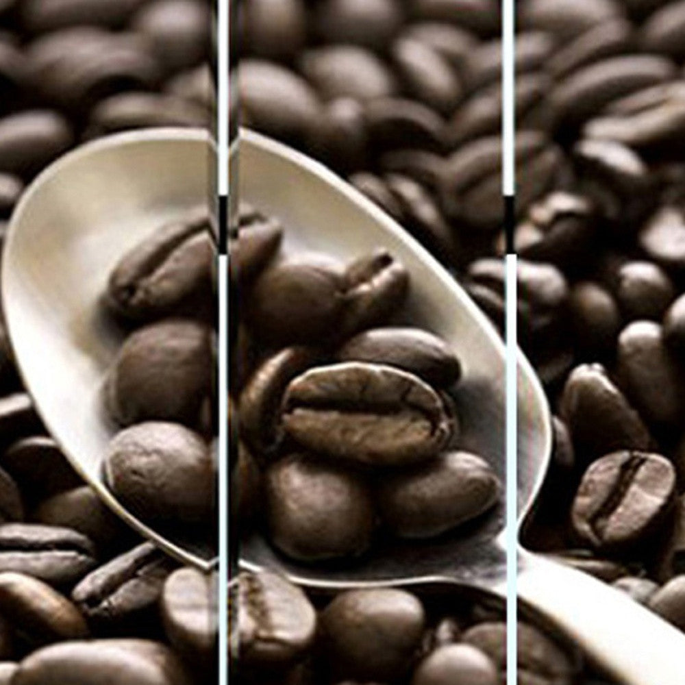 48" X 72" Multi Color Wood Canvas Coffee Time Screen
