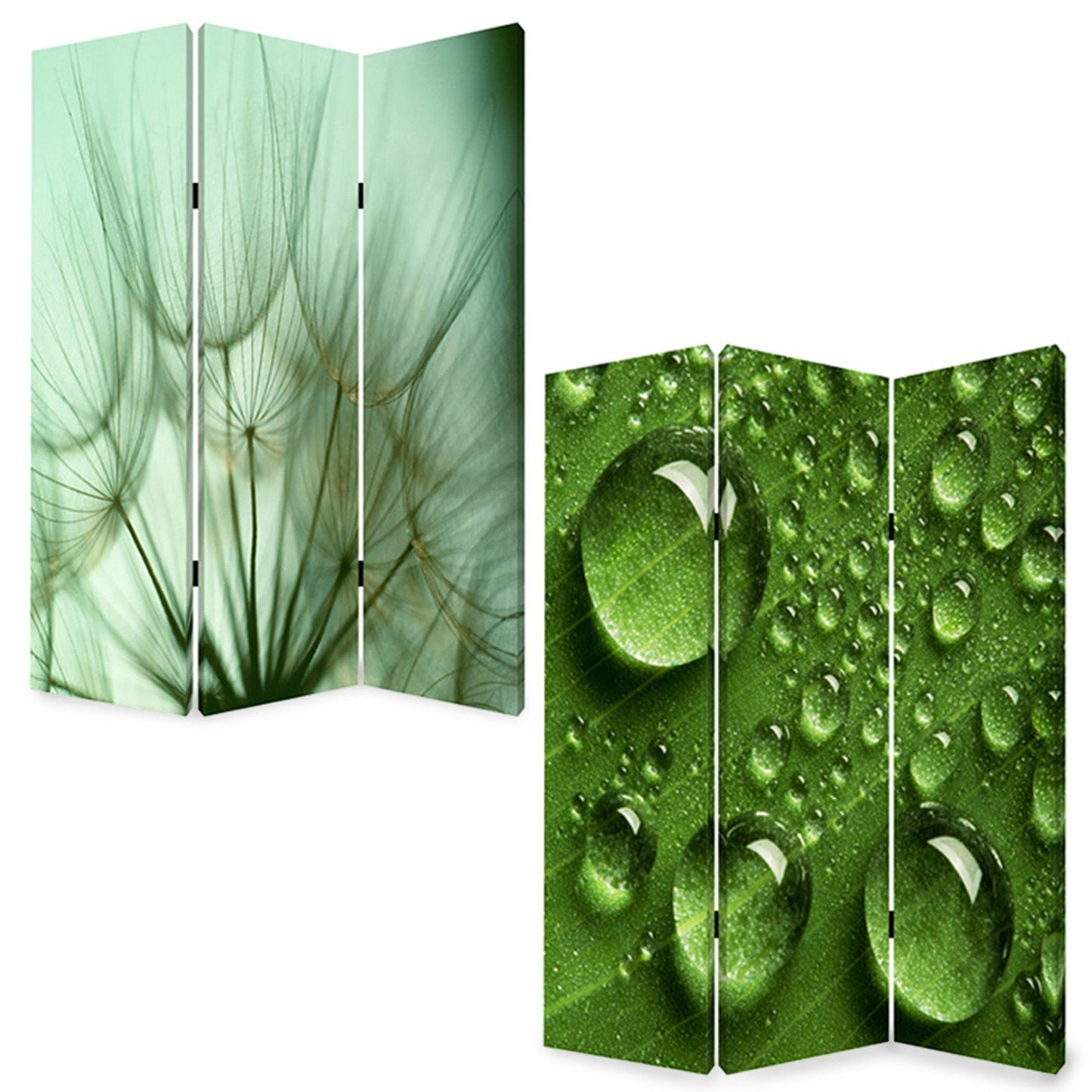 48" X 72" Multi Color Wood Canvas Rain Screen