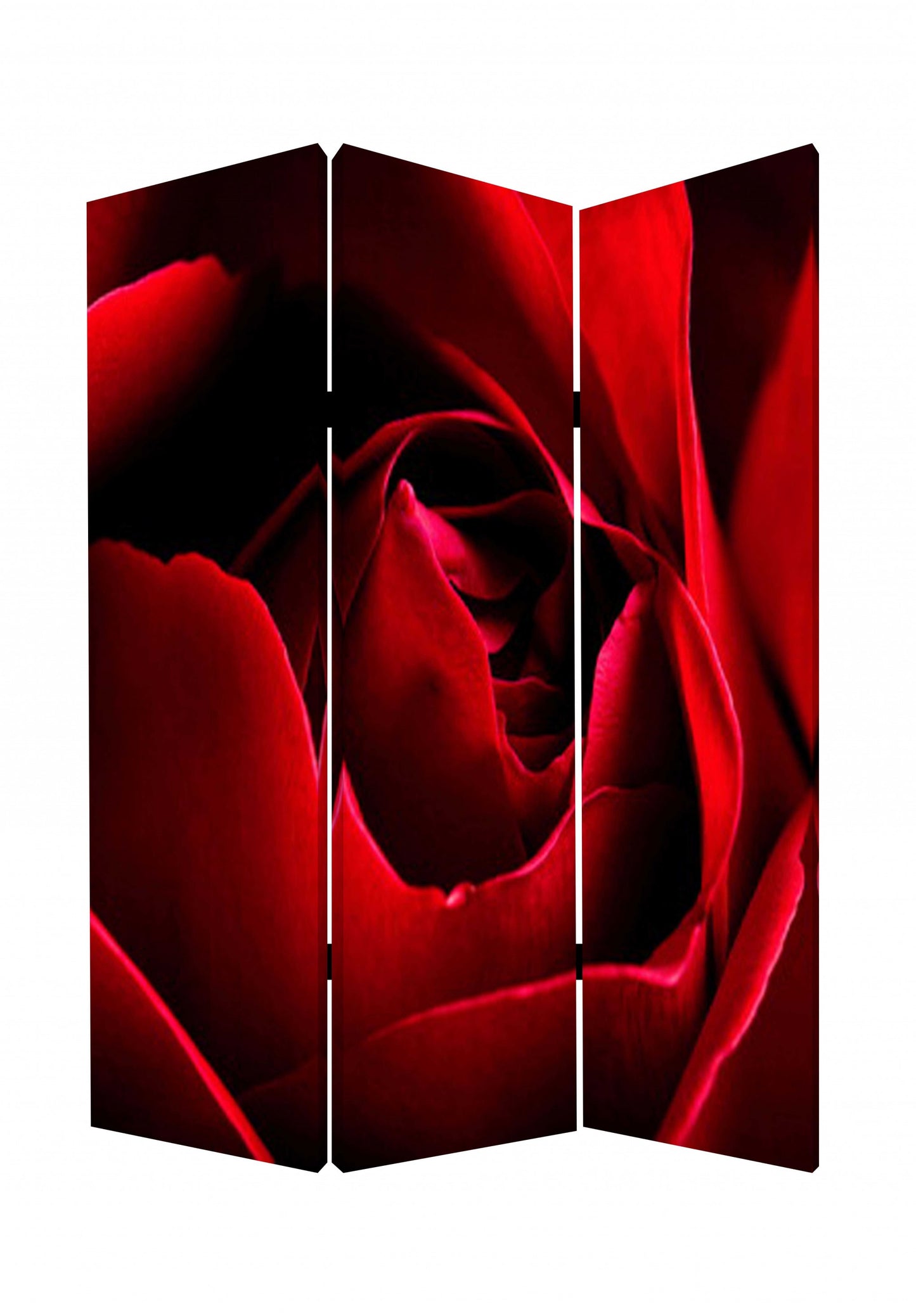 48 X 72 Multi Color Wood Canvas Rose Screen