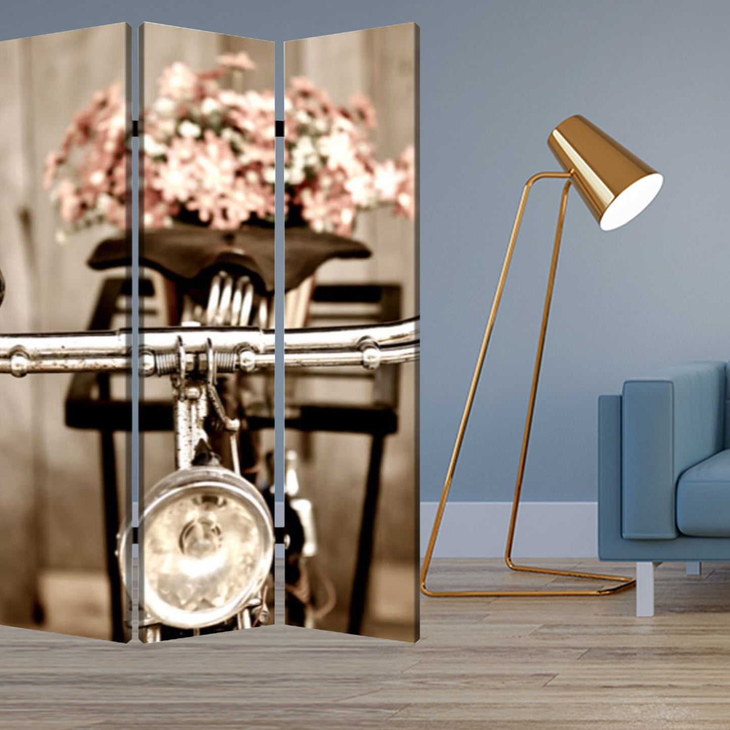 48" X 72" Multi Color Wood Canvas Valentine Screen