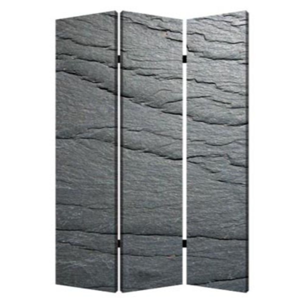 48" X 72" Multi Color Wood Canvas Black Slate Screen