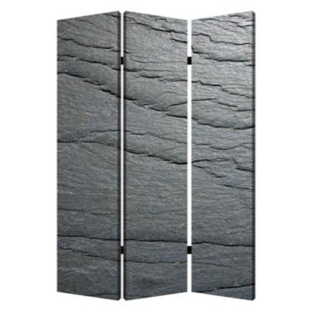 48" X 72" Multi Color Wood Canvas Black Slate Screen