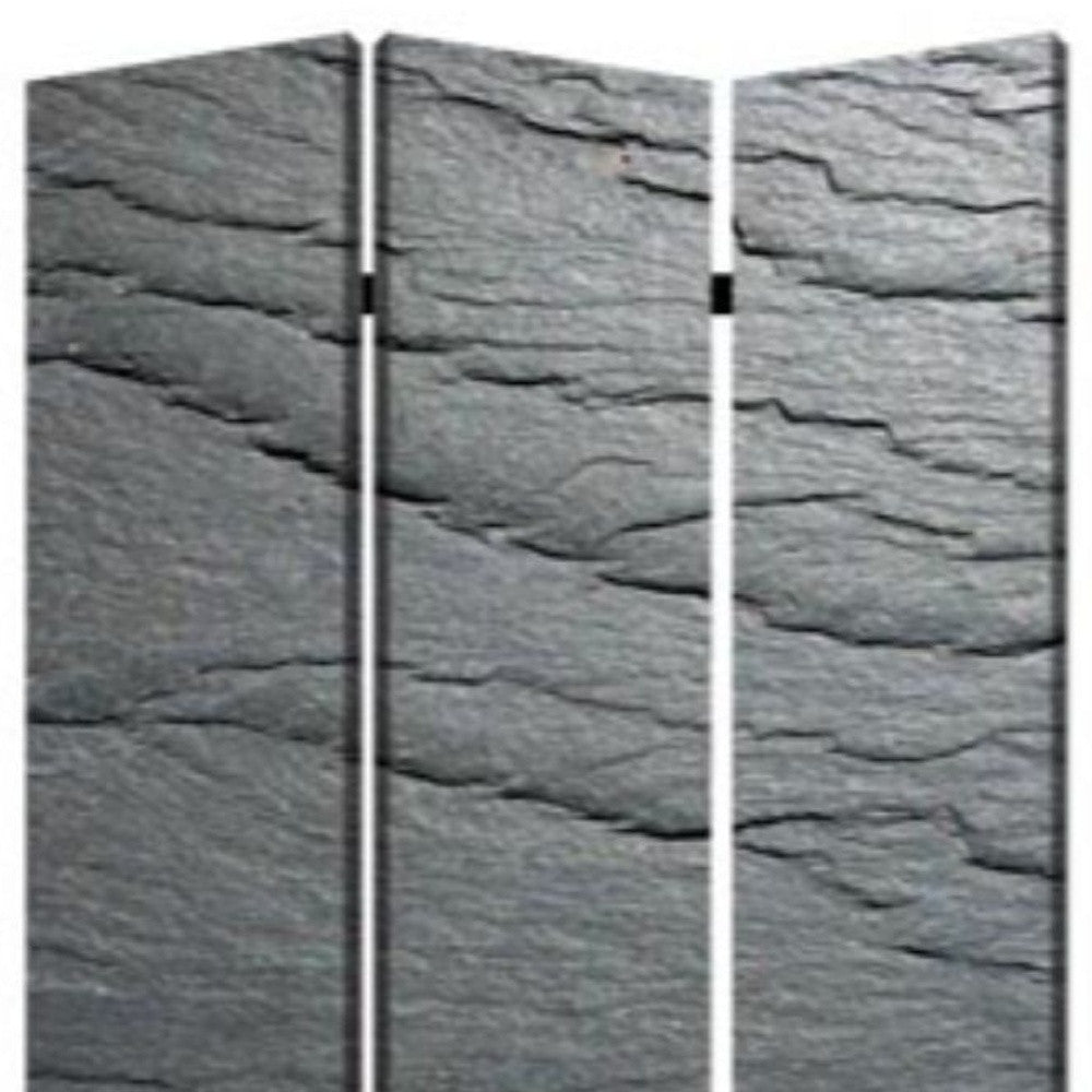 48" X 72" Multi Color Wood Canvas Black Slate Screen