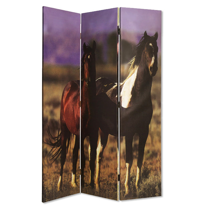 48" X 72" Multi Color Canvas Screen With Nurturing Mare
