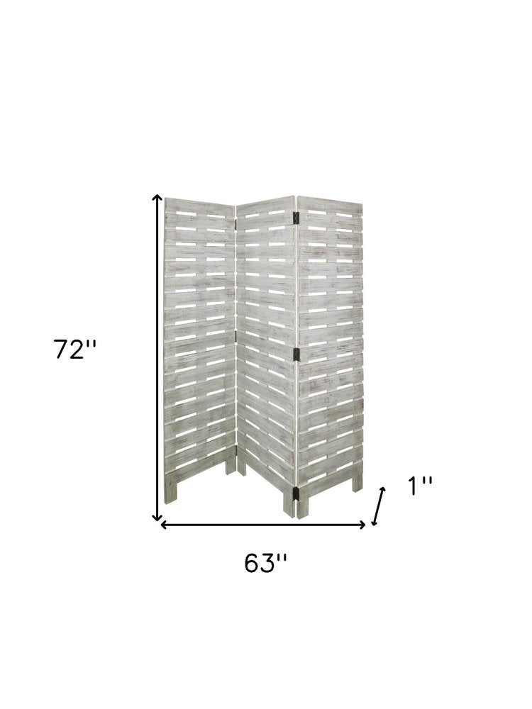 63 X 72 White Wood Garden Screen