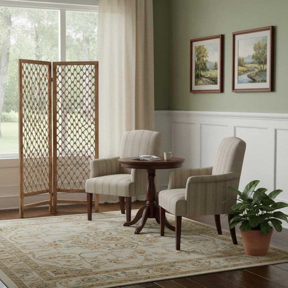 60 X 69 Natural Rope Wooden Screen