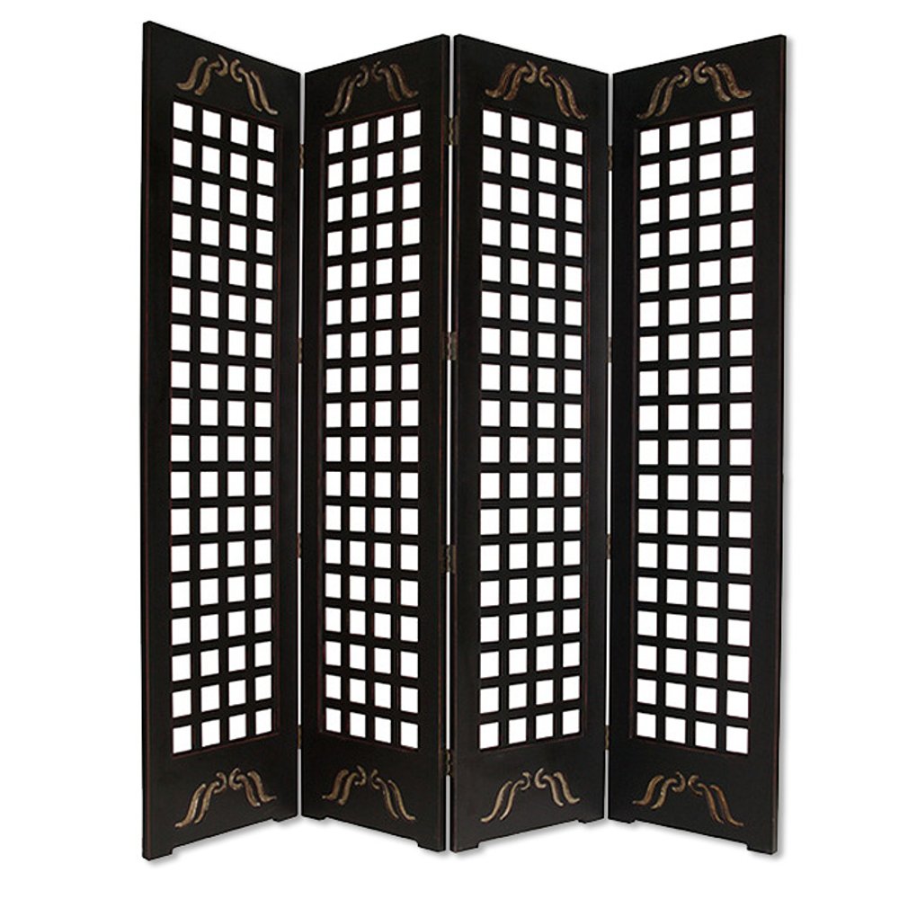 84" X 84" Brown Wood Omega Screen