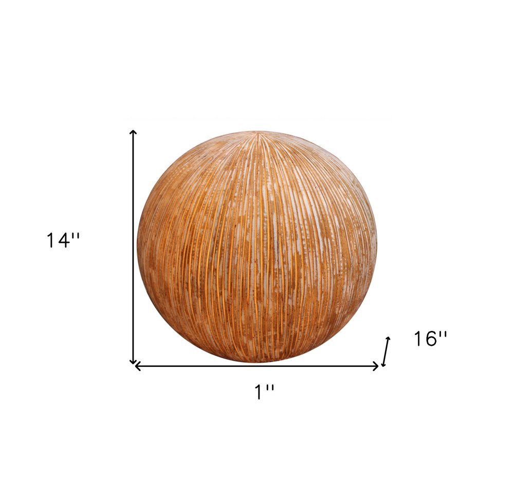 1 X 16 X 14 Sandstone Ribbed Finish Outdoor Light - Ball