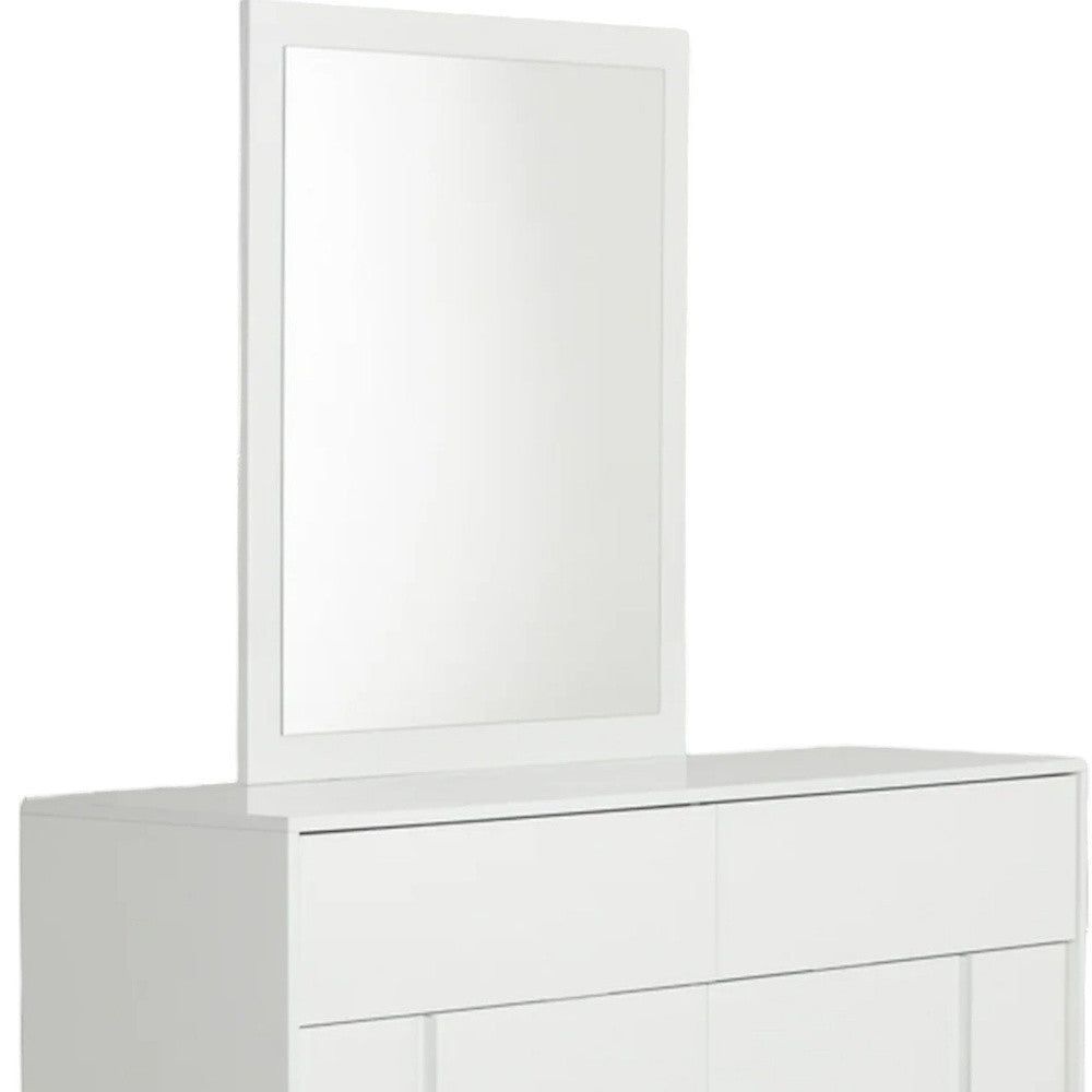 41" Beige Wood Framed Mounted Dresser Mirror