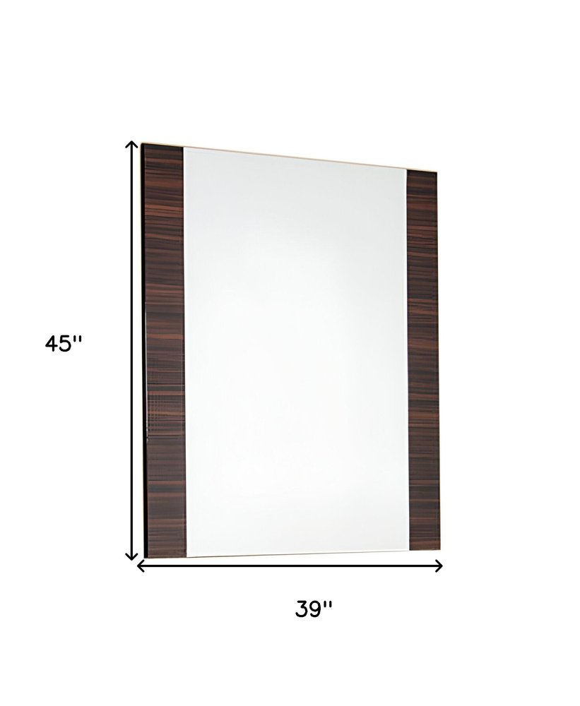 45" Ebony Wood Framed Accent Mirror