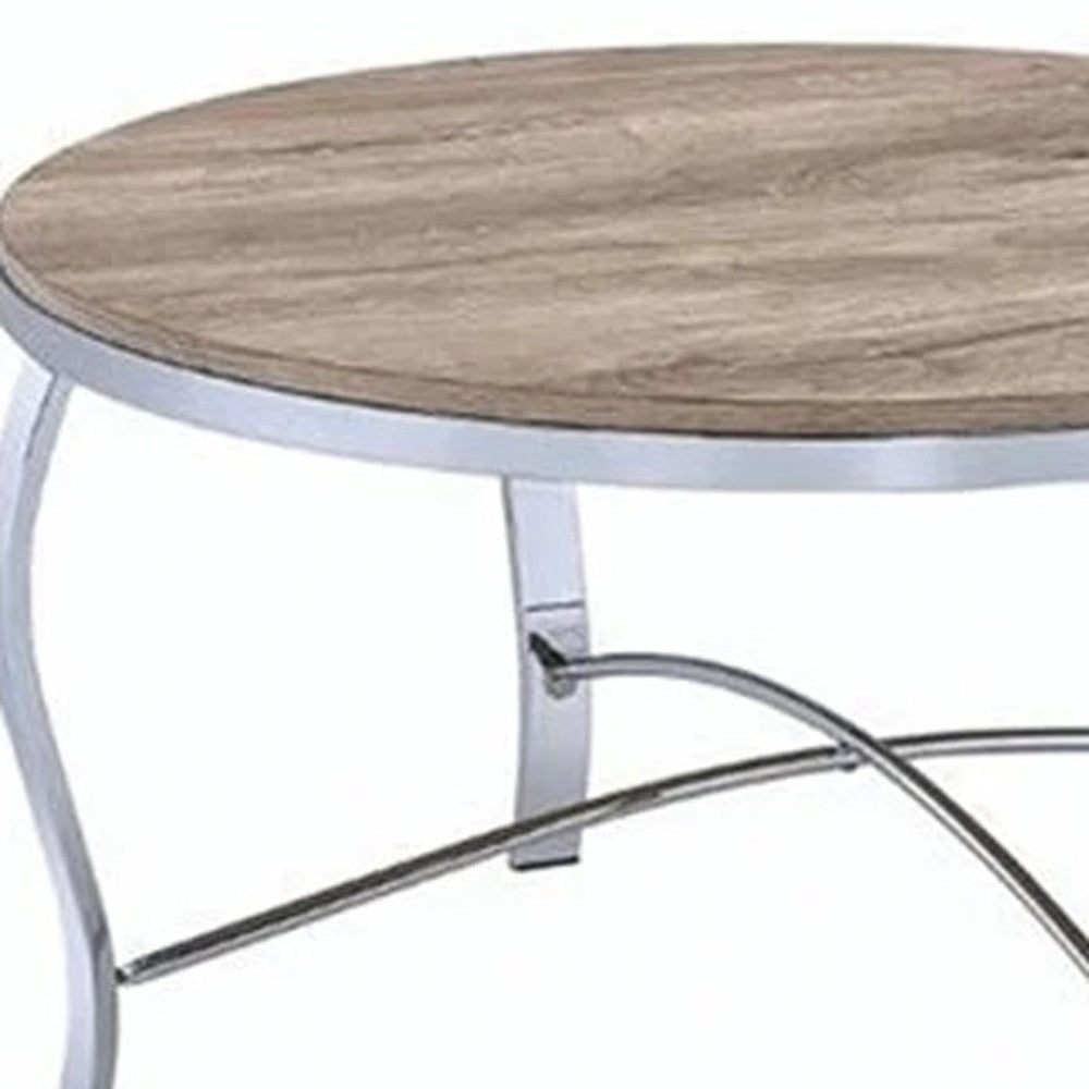 Three Piece Coffee table And End table Steel Seating Set