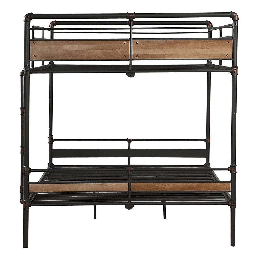 Bronze Queen Over Queen Metal Bunk Bed