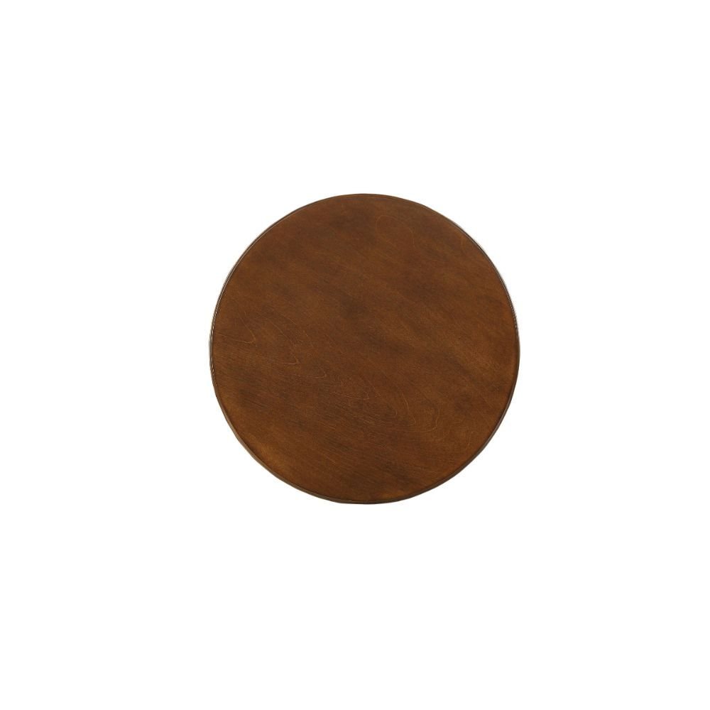 Fun Teal Wood Pedestal End Table