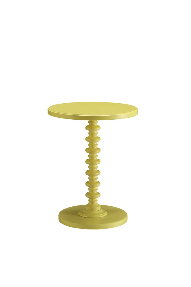 Fun Teal Wood Pedestal End Table