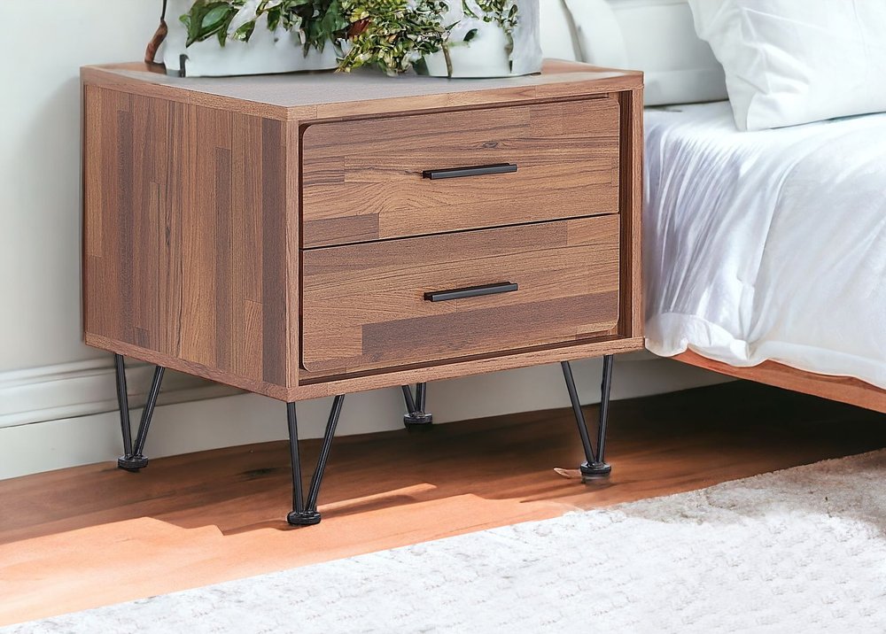 20" White Nightstand With Manufactured Wood Top