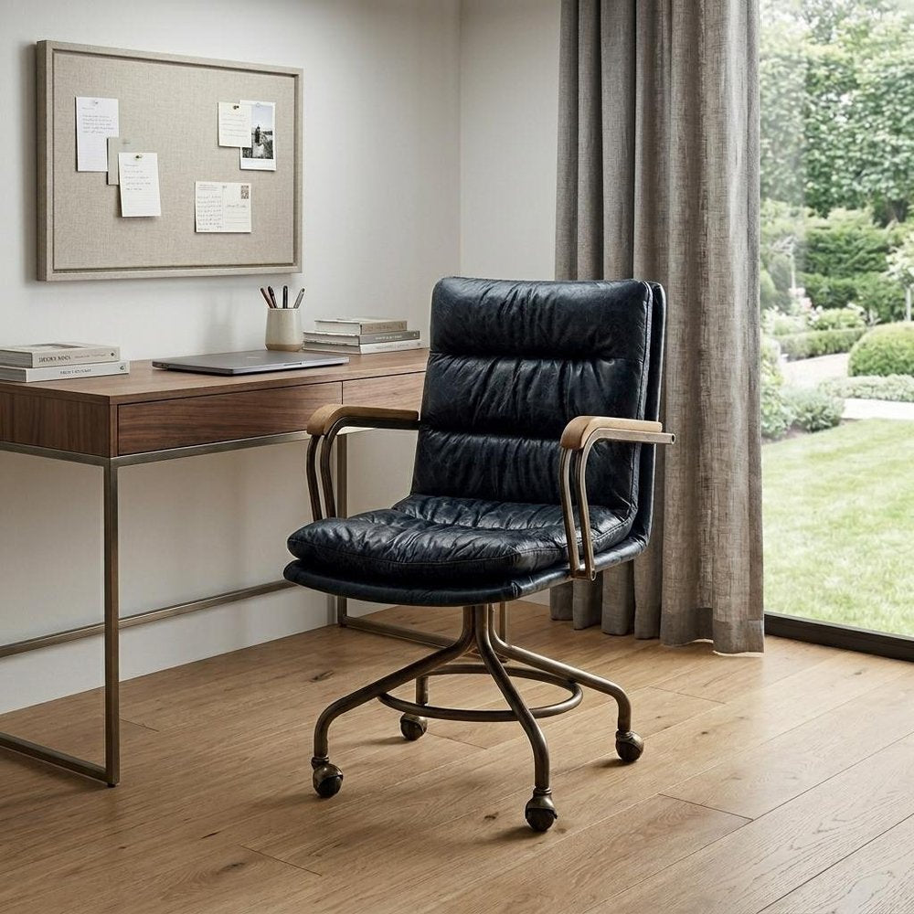 Coffee and Dark Brown Swivel Rolling Executive Office Chair