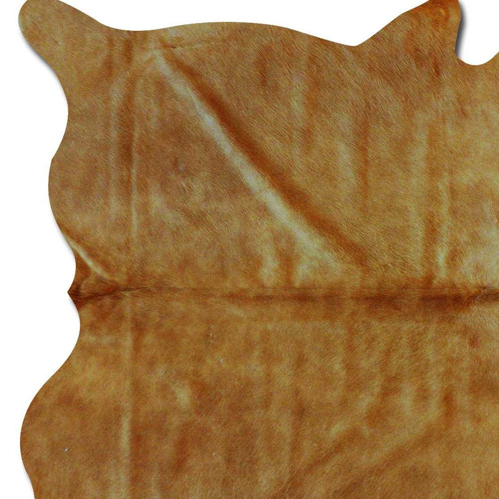 6' X 7' Off White Natural Cowhide Area Rug