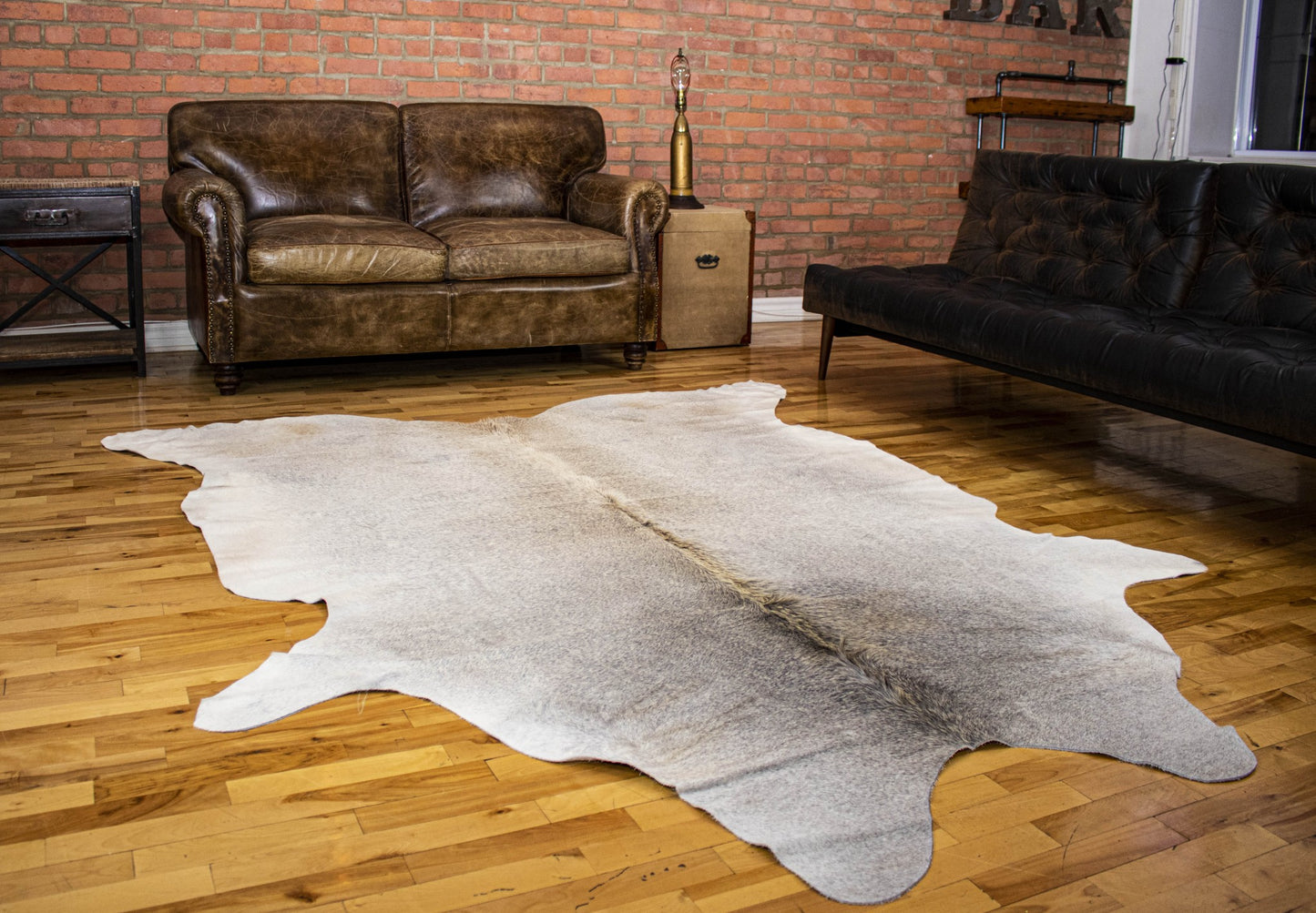 6' X 7' Natural Cowhide Cowhide Print Area Rug
