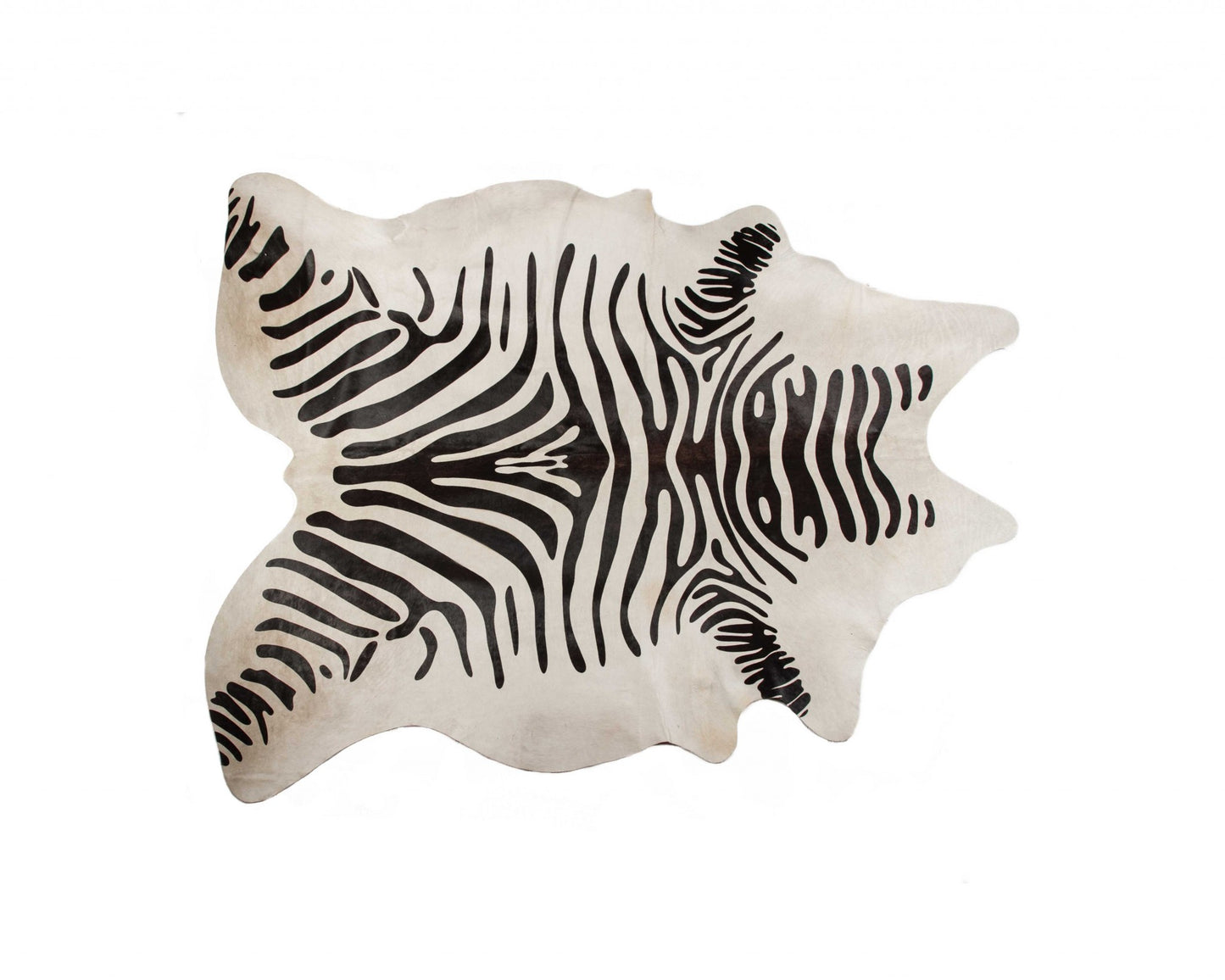 6' X 7' Off White Natural Cowhide Area Rug