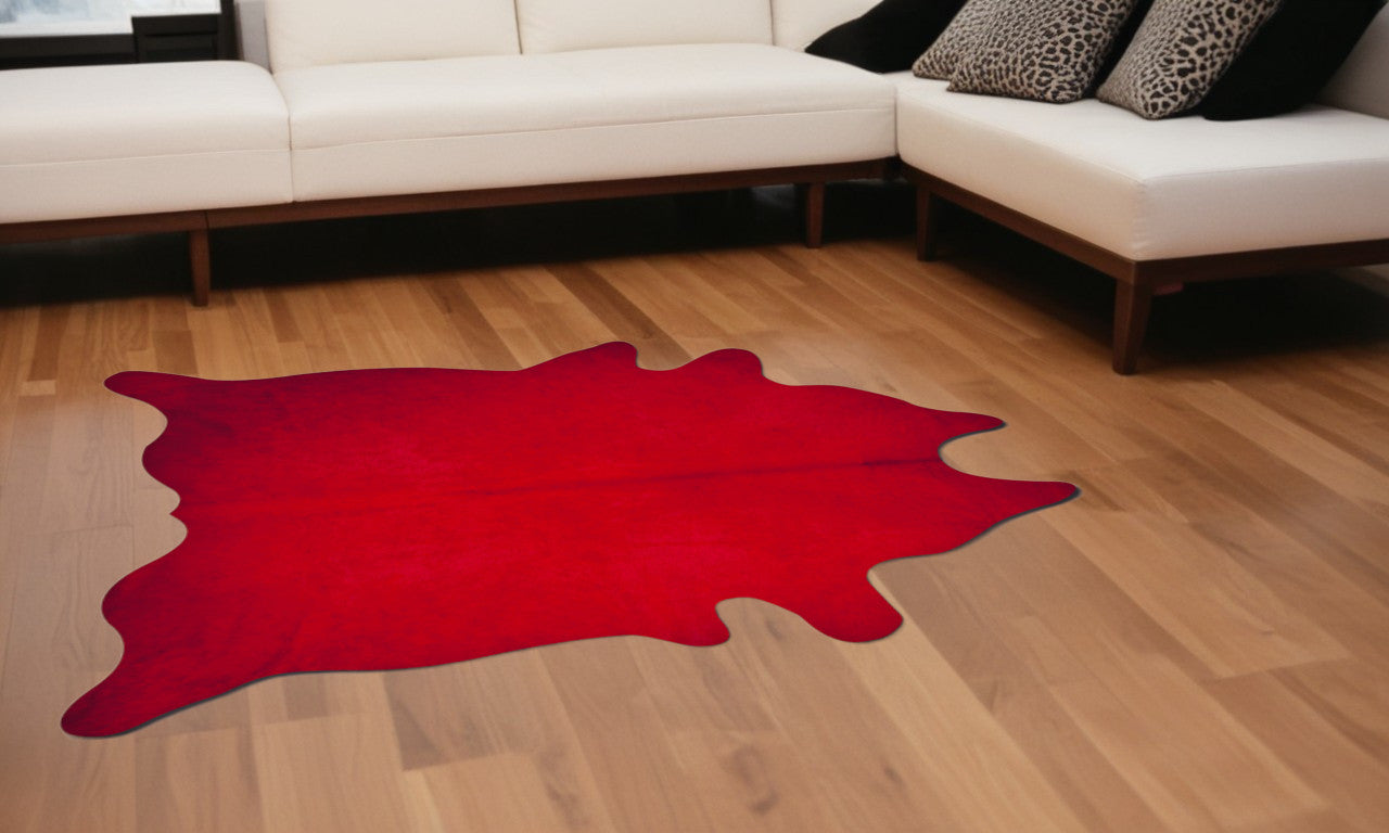 6' X 7' Navy Blue Cowhide Cowhide Area Rug