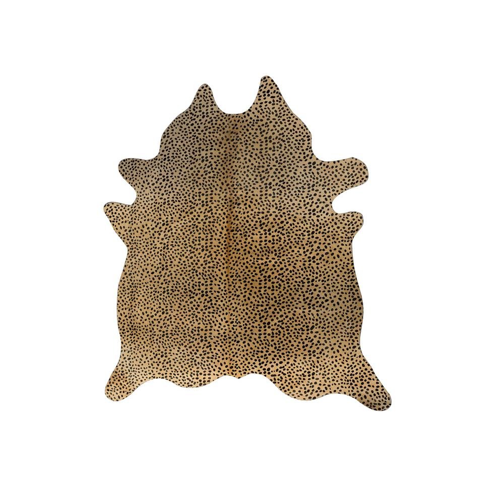 6' X 7' Black And White Cowhide Animal Print Area Rug