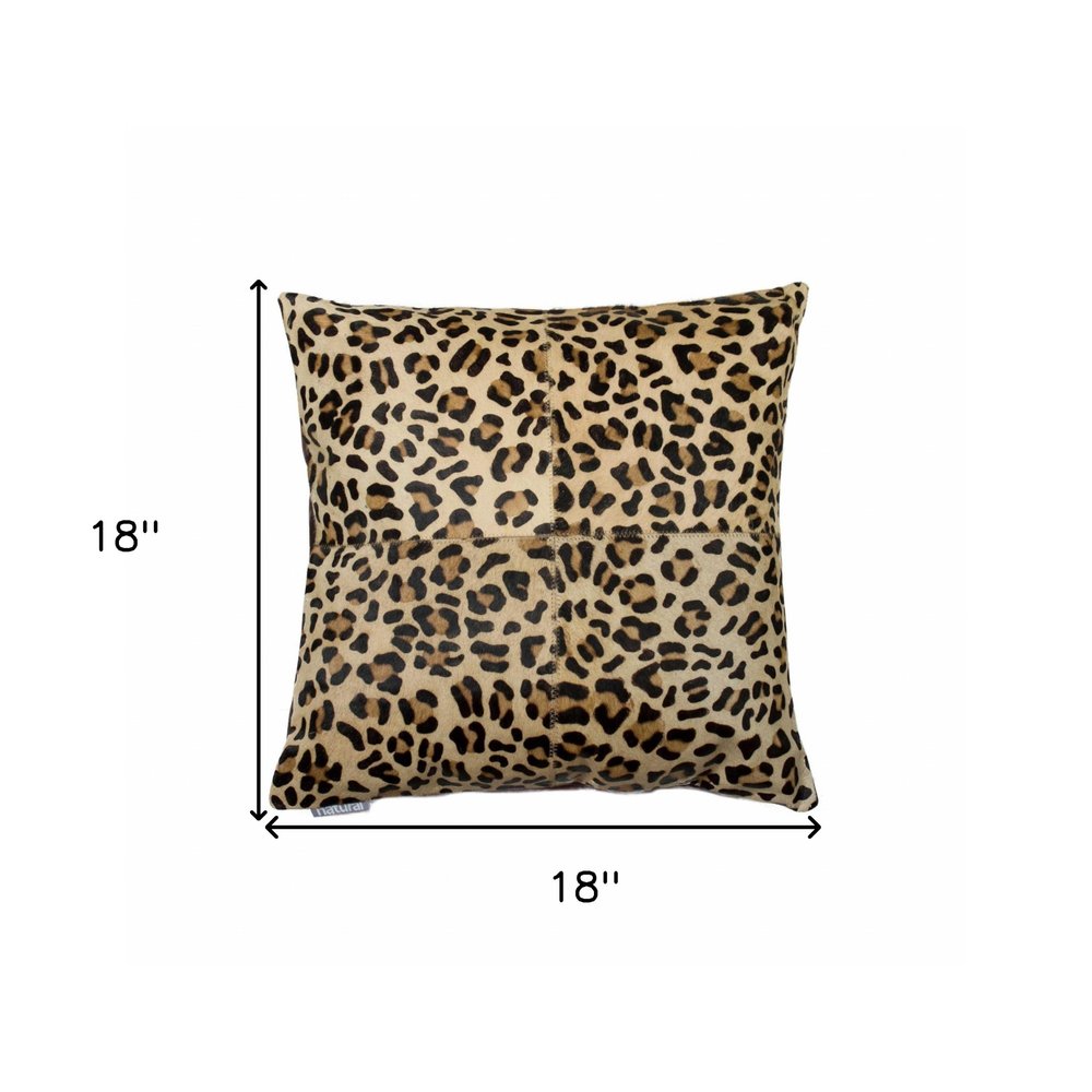 18" X 18" X 5" Leopard Quattro Pillow