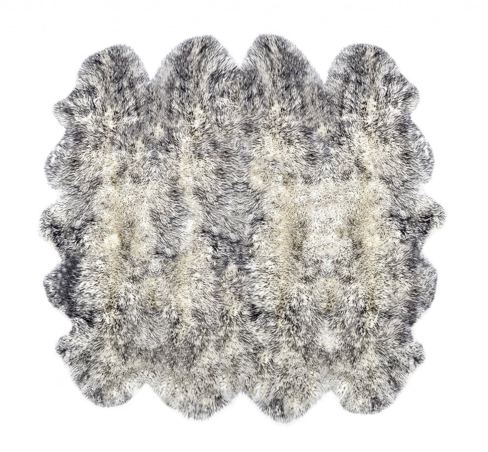 Black Animal Print Area Rug
