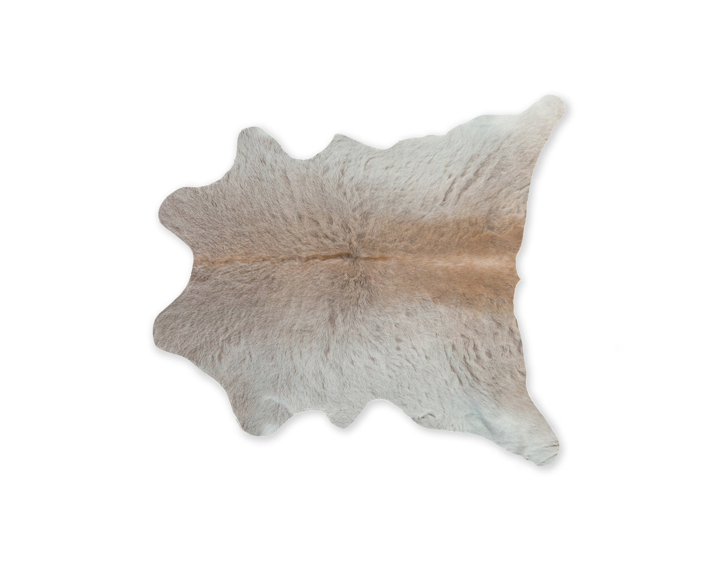 2' X 3' White And Black Calfskin - Area Rug