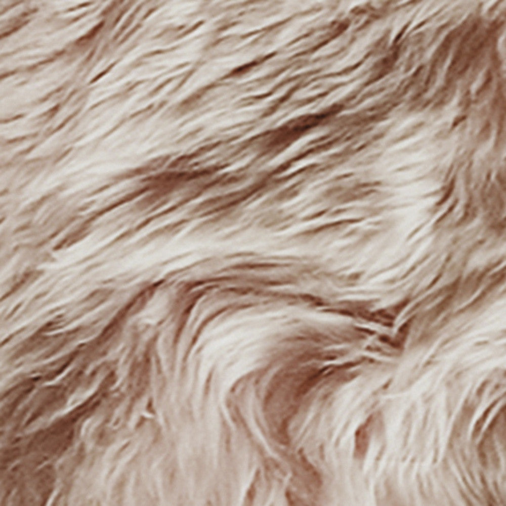 4' X 6' Pink Genuine Sheepskin Shag Area Rug