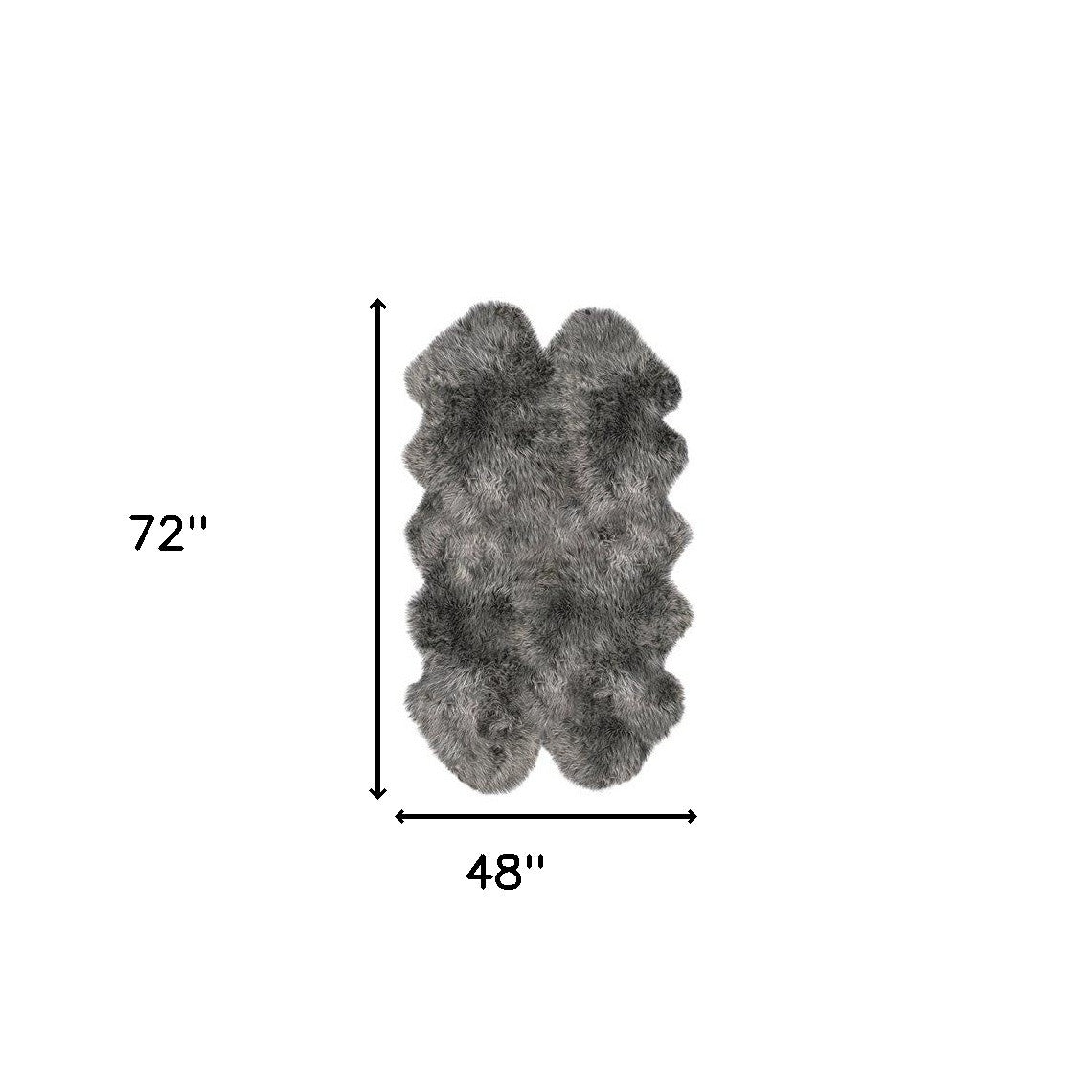 4' X 6' Pink Genuine Sheepskin Shag Area Rug