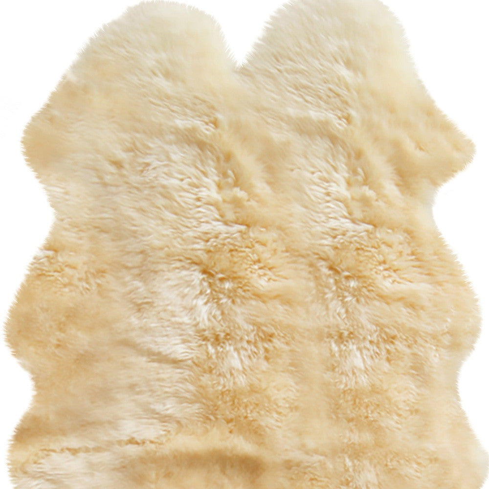 4' X 6' Pink Genuine Sheepskin Shag Area Rug
