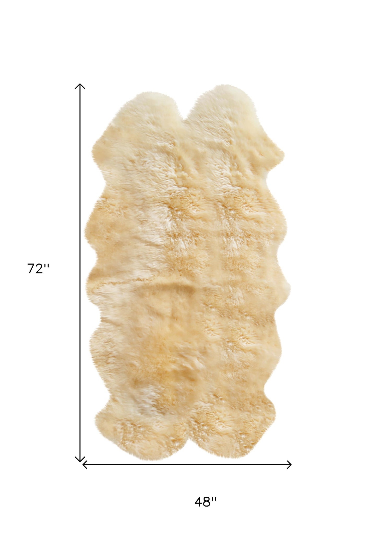 4' X 6' Pink Genuine Sheepskin Shag Area Rug