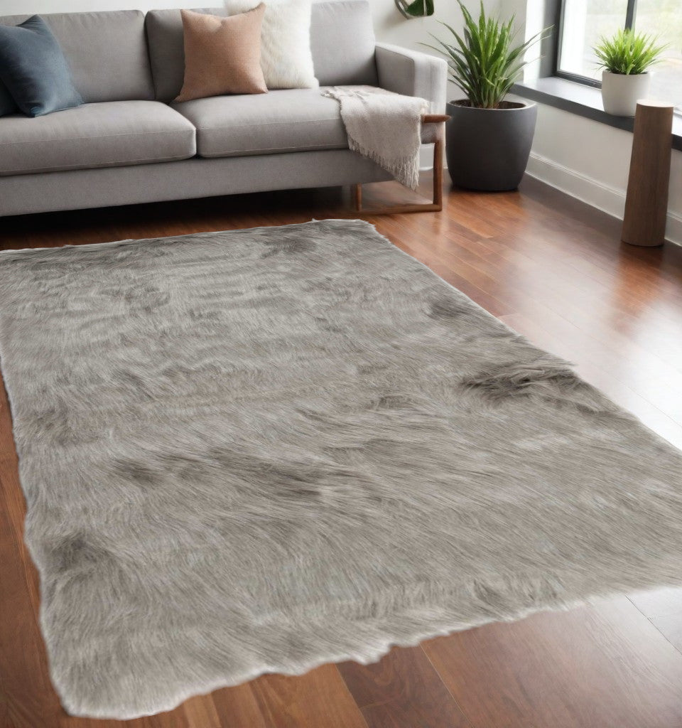 5' X 8' Black Shag Area Rug