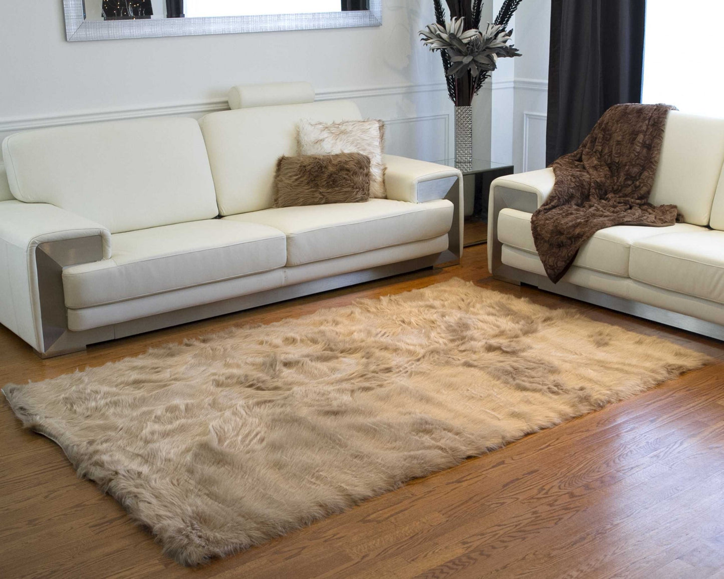 5' X 8' Black Shag Area Rug