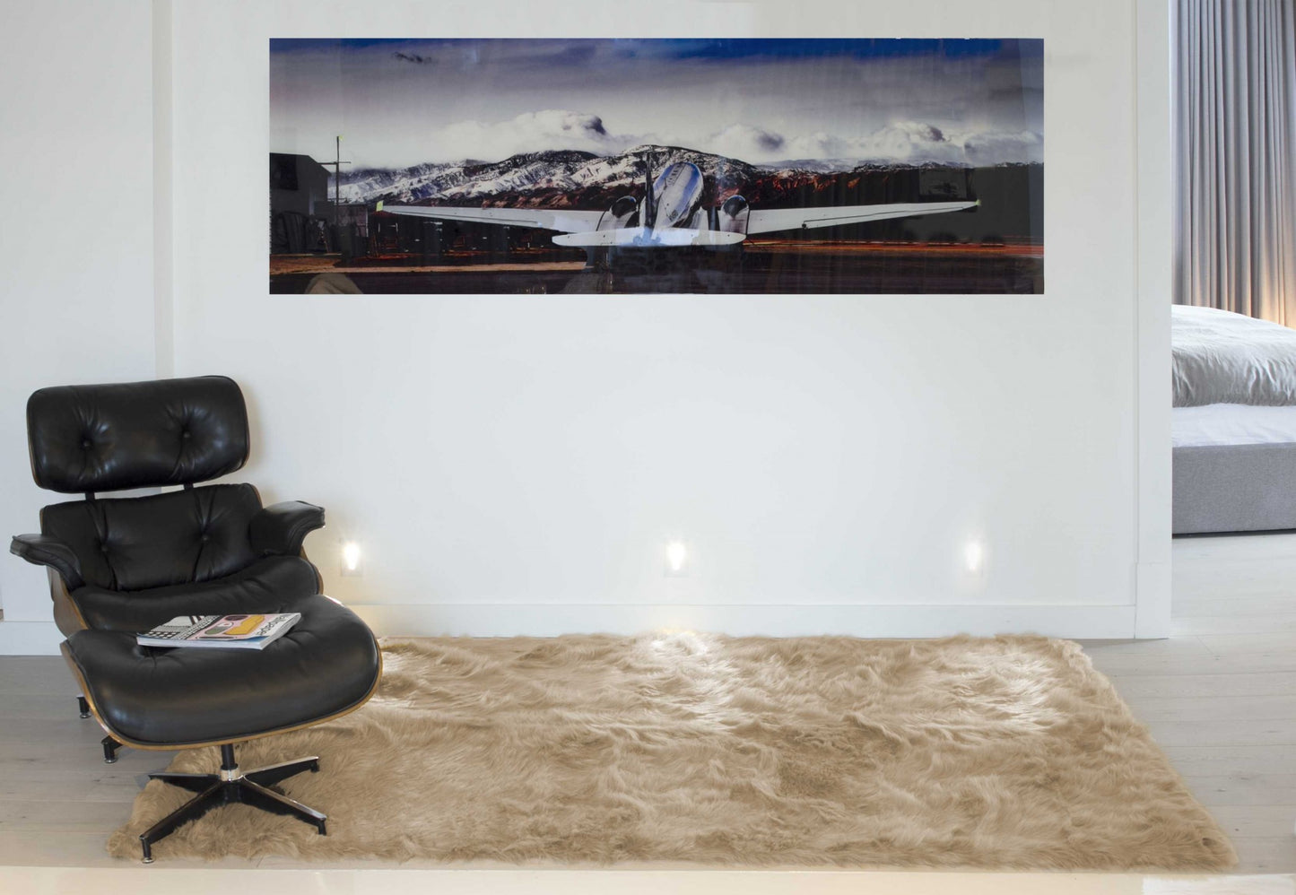 5' X 8' Black Shag Area Rug