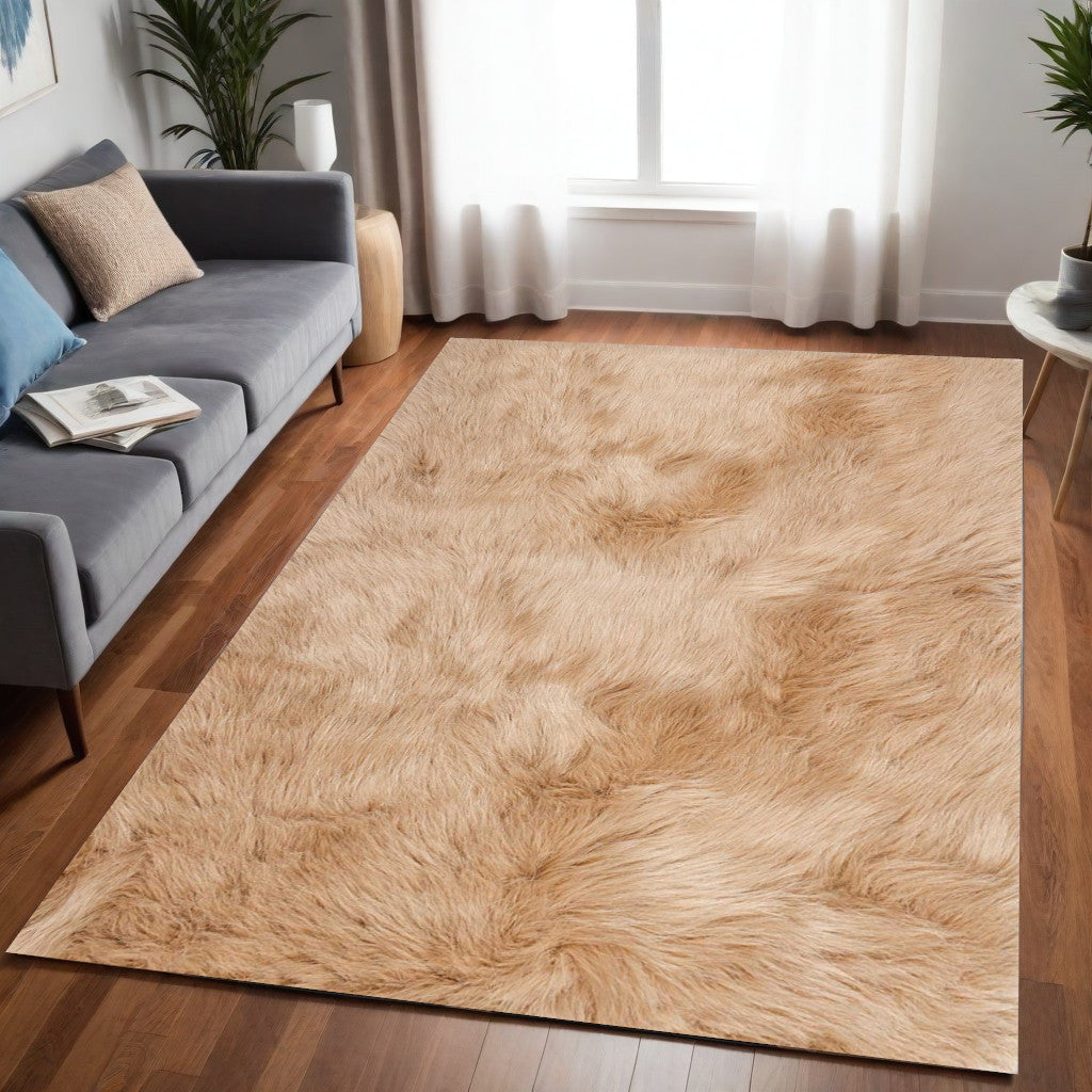 5' X 8' Black Shag Area Rug