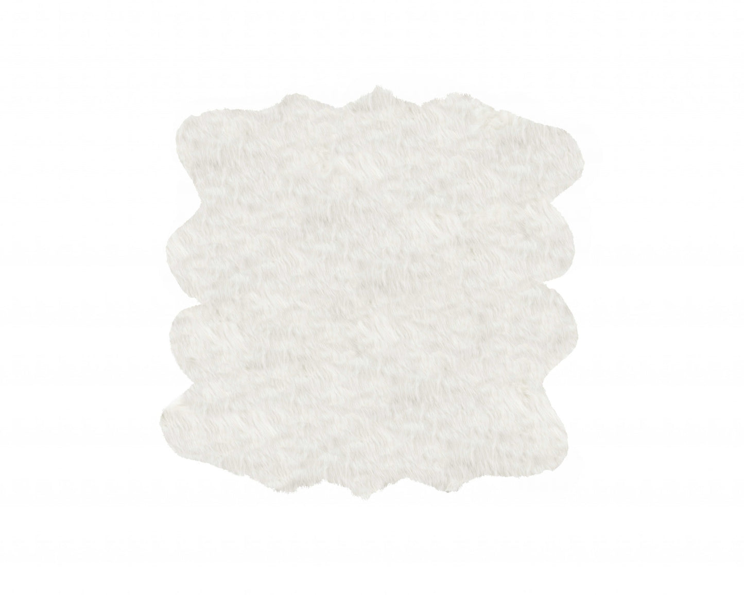 6' X 6' Off White Animal Print Shag Area Rug