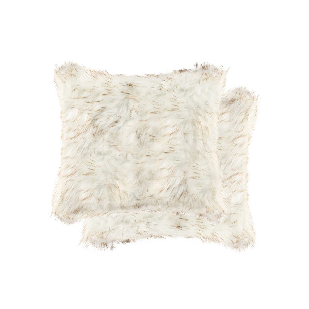 18" X 18" X 5" Gradient Tan Faux Pillow 2 Pack