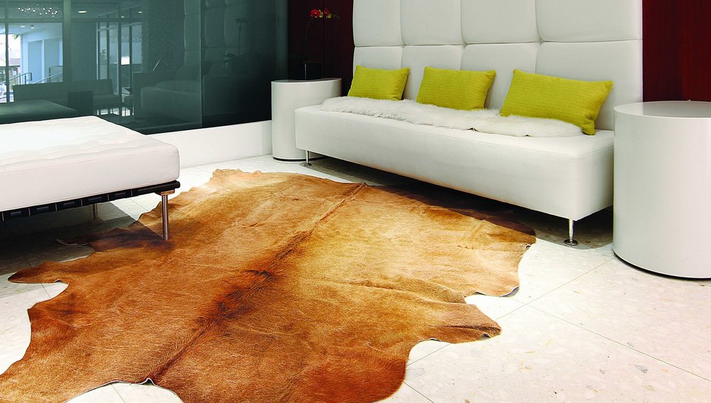 5' X 7' Brown Cowhide Cowhide Print Area Rug