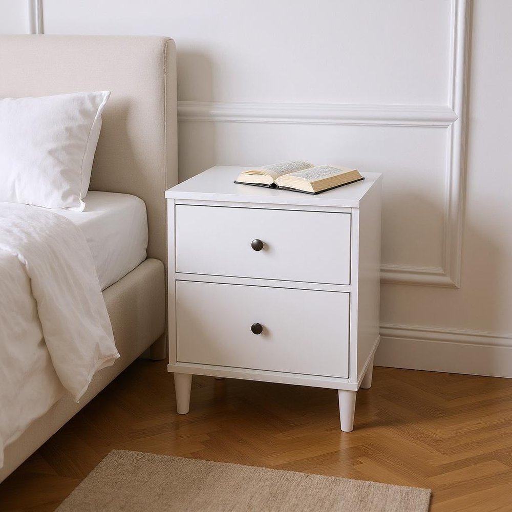 21" Brown Three Drawers Nightstand