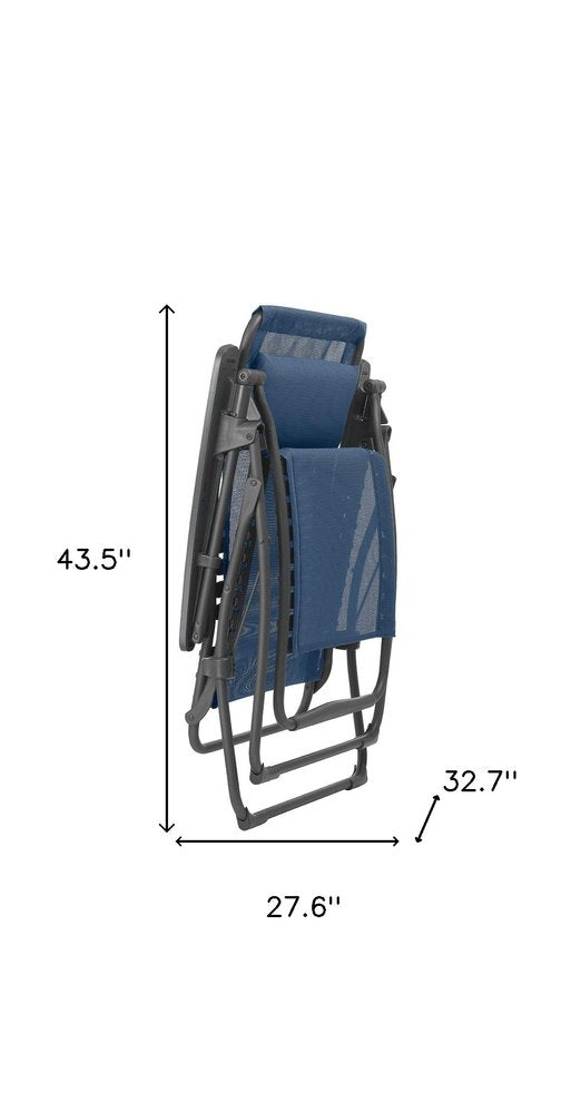 28" Green Steel Outdoor Zero Gravity Chair with Green Cushion