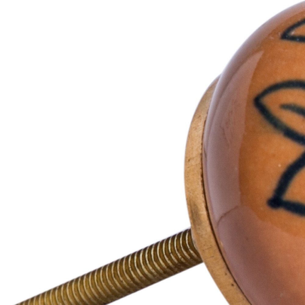 1.5" X 1.5" X 1.5" Orange Gold And Black Knobs 8 Pack