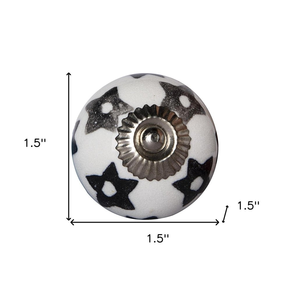 1.5" X 1.5" X 1.5" White Silver And Gray Knobs 8 Pack