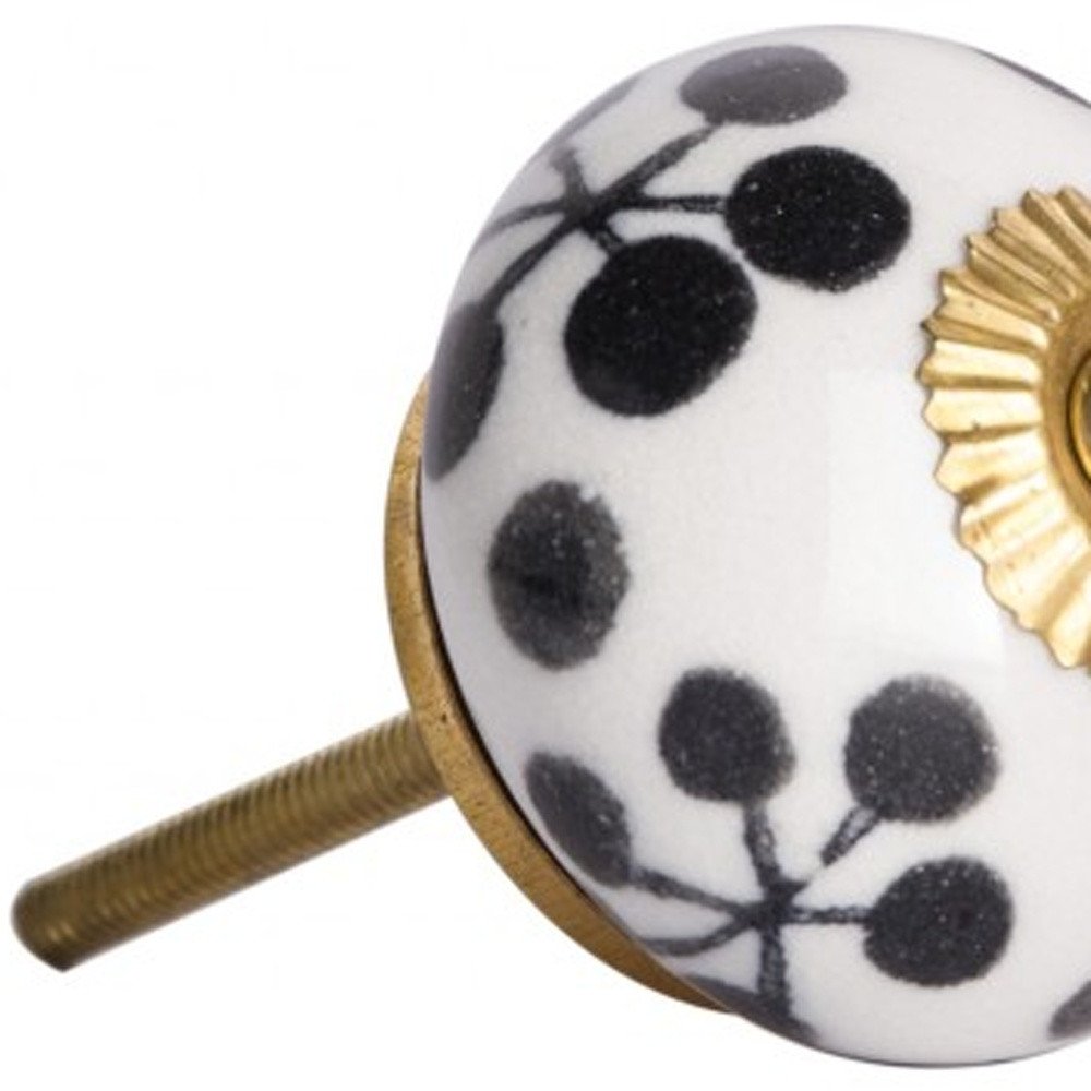 1.5" X 1.5" X 1.5" White Black And Yellow Knobs 12 Pack