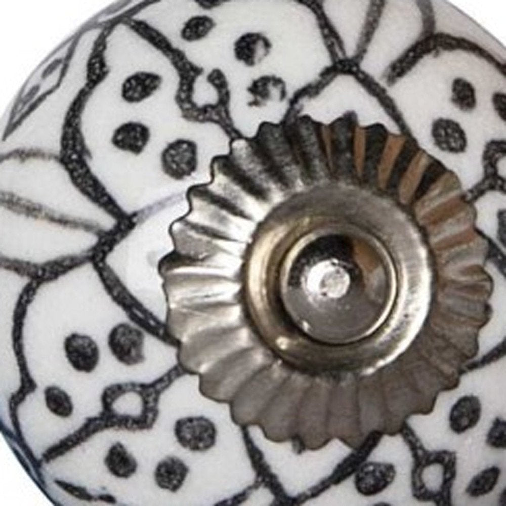 1.5" X 1.5" X 1.5" Black Gray And Silver Knobs 12 Pack