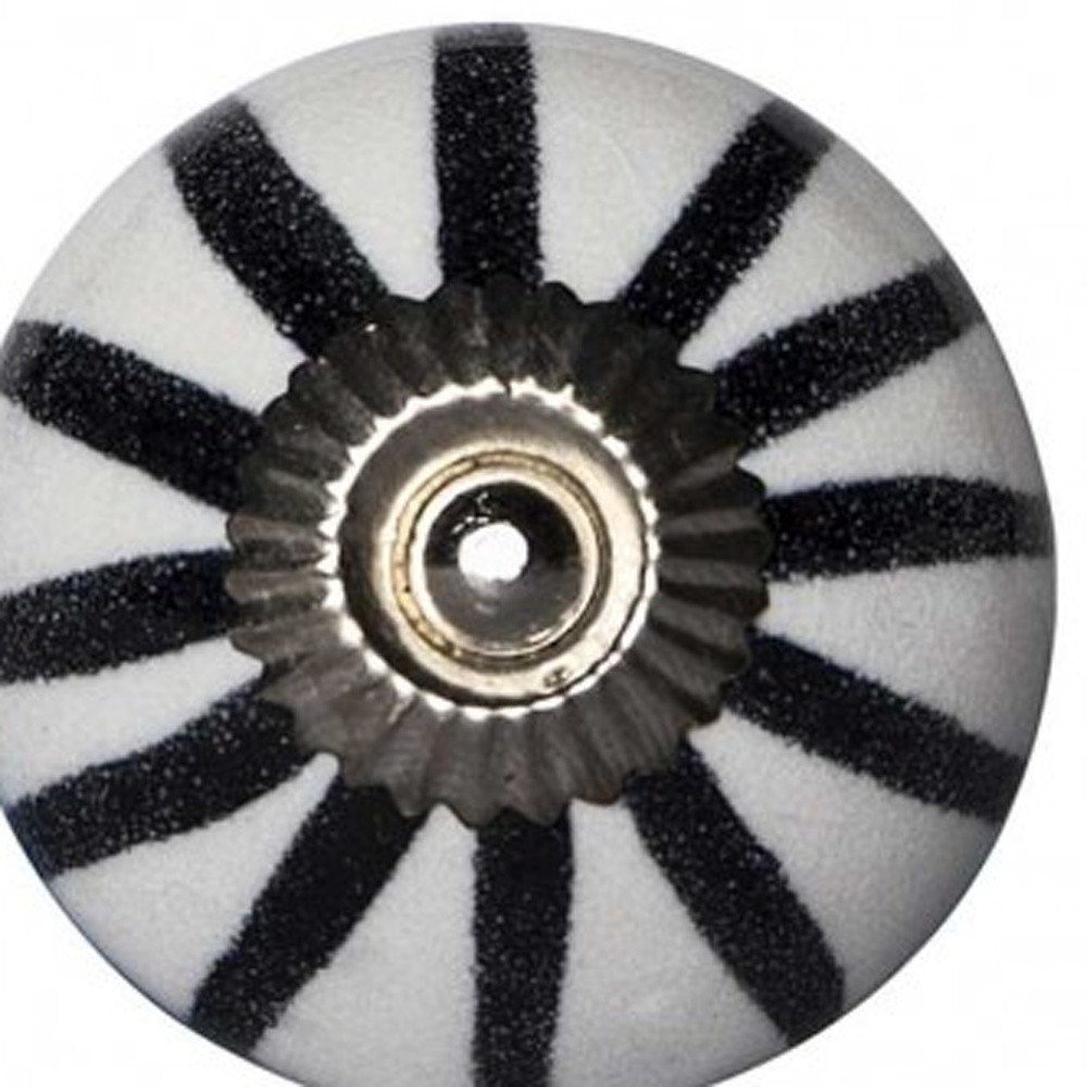 1.5" X 1.5" X 1.5" White Black And Silver Knobs 12 Pack