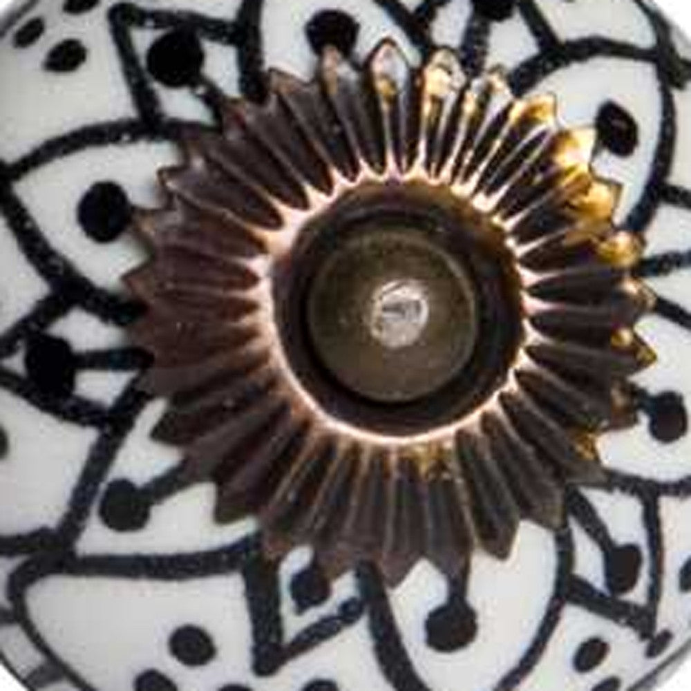 1.5" X 1.5" X 1.5" Black White Copper Knobs 12 Pack